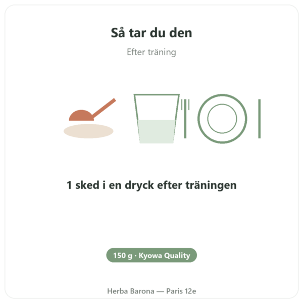 L-Glutamin Dynveo PULVER Kyowa Quality 150 g användning och dosering Paris Herba Barona