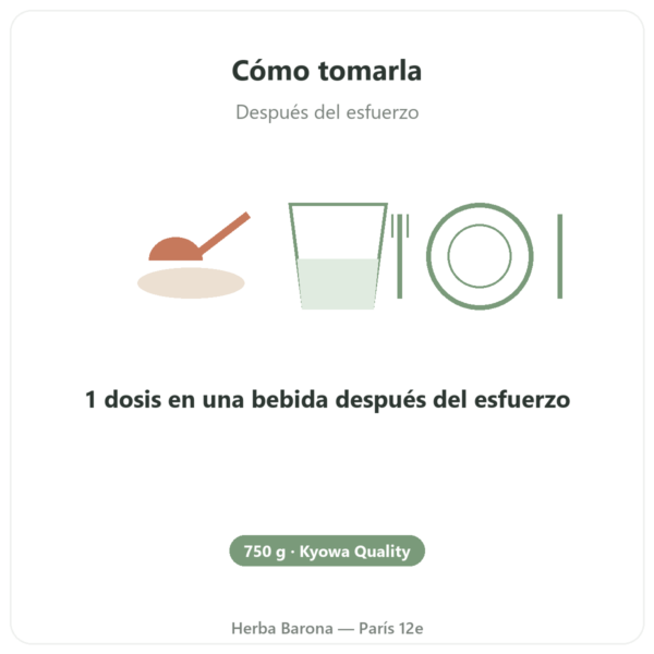 L-Glutamina polvo Dynveo Kyowa Quality 750g modo de empleo y dosis Paris Herba Barona