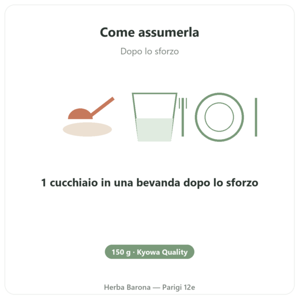 L-Glutammina Dynveo POLVERE Kyowa Quality 150g modo d'uso e dosaggio Paris Herba Barona