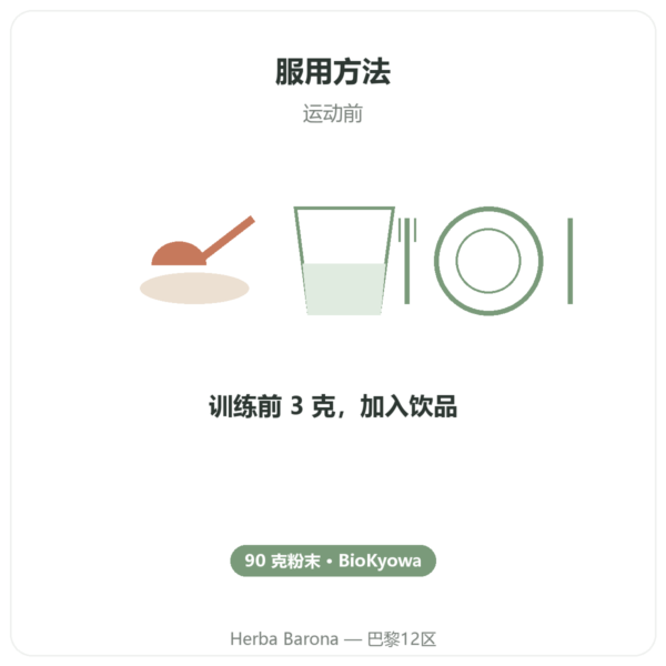 L-瓜氨酸粉 BioKyowa 90克 – Nutrimuscle 使用方法与建议剂量 Paris Herba Barona