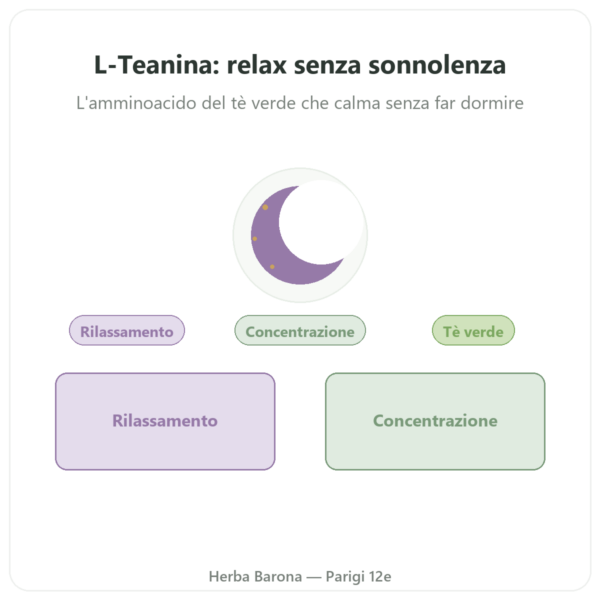 L-Teanina vegetale – Dynveo – 100 mg – 30% L-Teanina – 60 capsule presentazione Paris Herba Barona