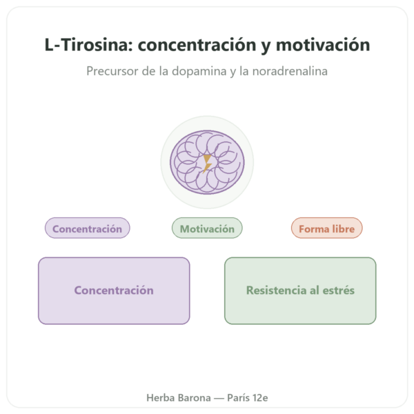 L-Tirosina 500 mg – 120 Cápsulas – Doctor's Best presentación Paris Herba Barona