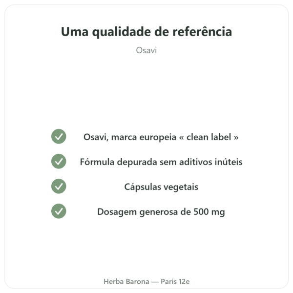L-Triptofano 500 mg - Osavi - 60 cápsulas vegetais qualidade Paris Herba Barona
