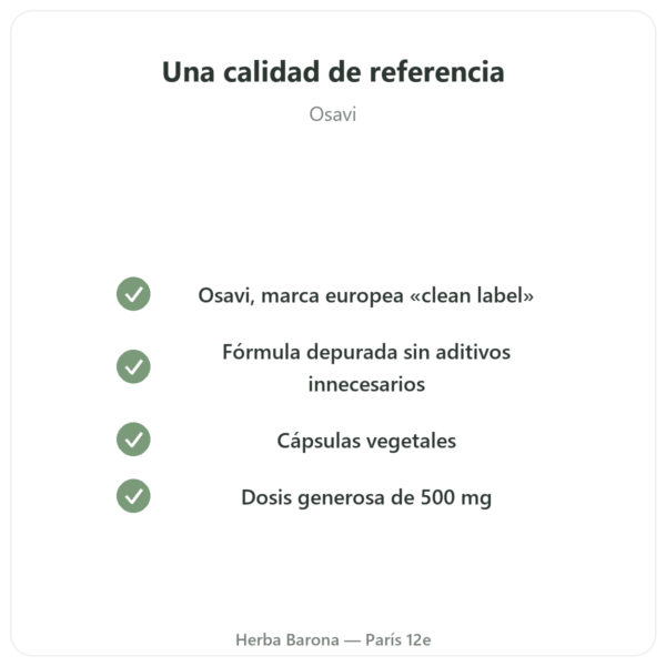 L-Triptófano 500 mg – Osavi – 60 Cápsulas Vegetales calidad Paris Herba Barona