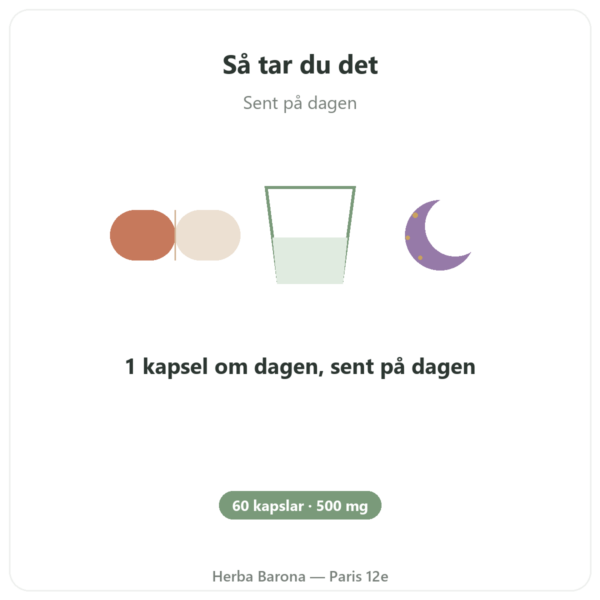 L-Tryptofan 500 mg - Osavi - 60 vegetabiliska kapslar användning och dosering Paris Herba Barona