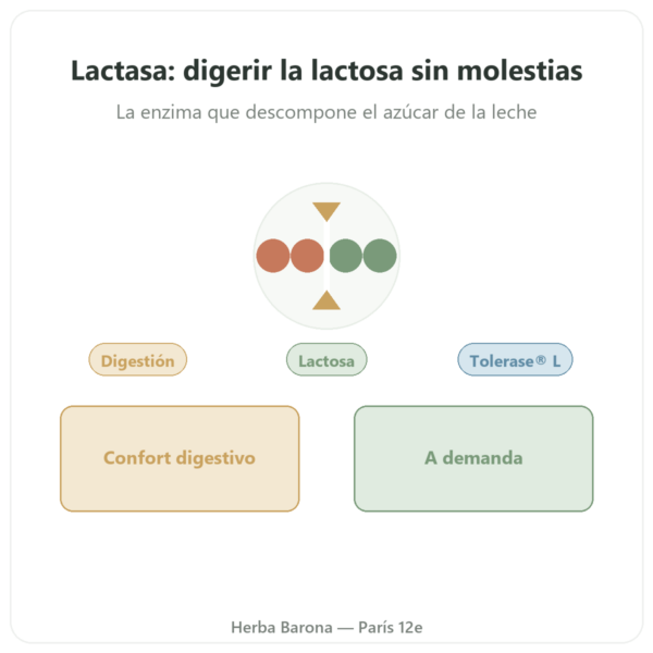 Lactasa 5.000 ALU – Dynveo – Tolérase® L – 60 cápsulas presentación Paris Herba Barona