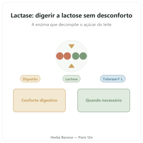 Lactase Dynveo 5000 ALU - 60 cápsulas - Tolérase® L apresentação Paris Herba Barona
