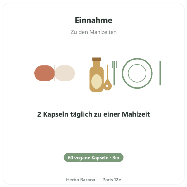 Bio-Leinöl – Dynveo – 60 Kapseln Anwendung und Dosierung Paris Herba Barona
