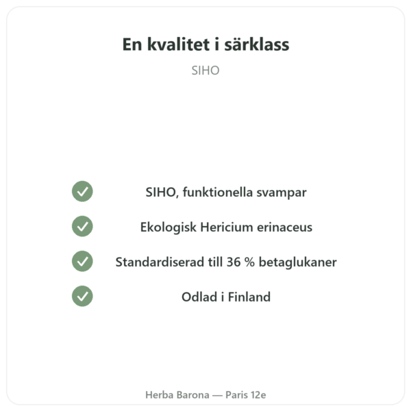Lejonets Man EKO – SIHO 60 kapslar kvalitet Paris Herba Barona