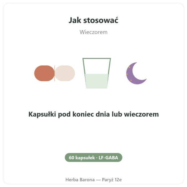 LF-GABA – Naturamedicatrix 60 kapsułek sposób użycia i dawkowanie Paris Herba Barona