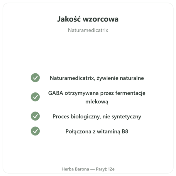 LF-GABA – Naturamedicatrix 60 kapsułek jakość Paris Herba Barona