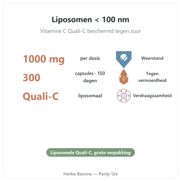 Liposomale Vitamine C Dynveo 300 capsules voordelen en kerngegevens Paris Herba Barona