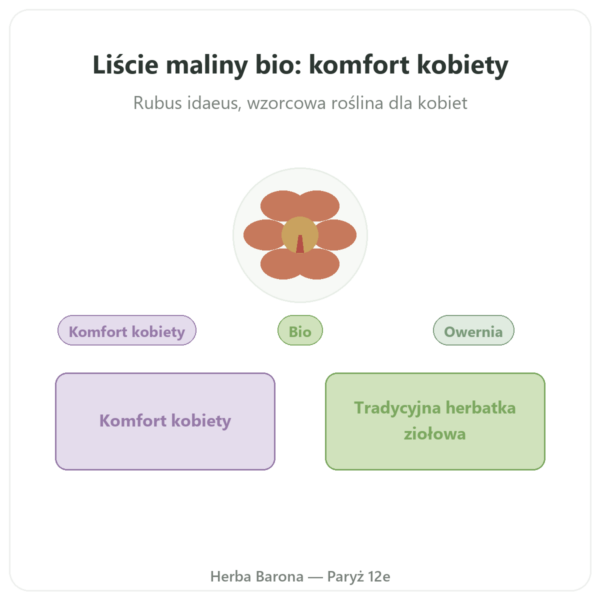 Liście Malinowca Bio – Les Jardins de Gaïa – 50 g prezentacja Paris Herba Barona