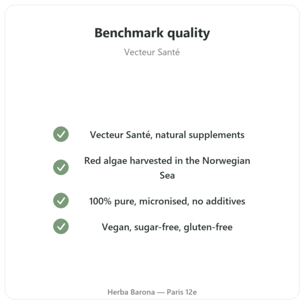 Lithothamne Red Algae Powder 250g - Vecteur Sante quality Paris Herba Barona