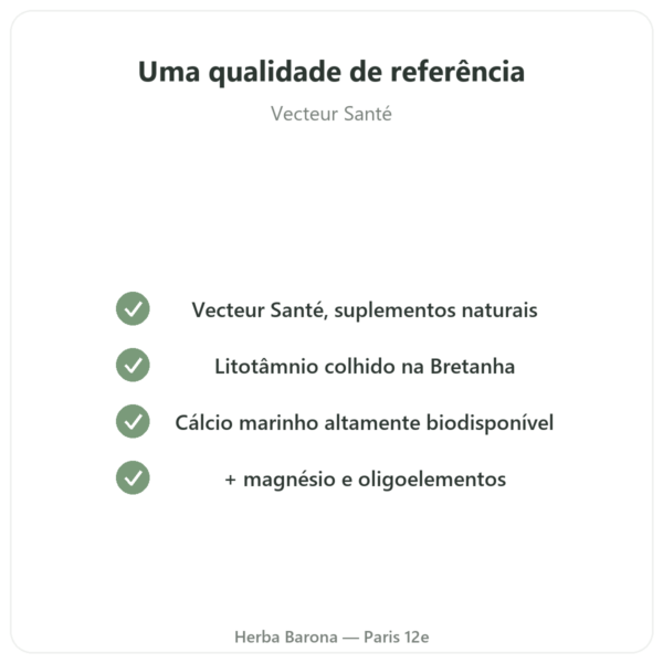 Lithothamnium bretão 500mg – 80 cápsulas – Vecteur Santé qualidade Paris Herba Barona