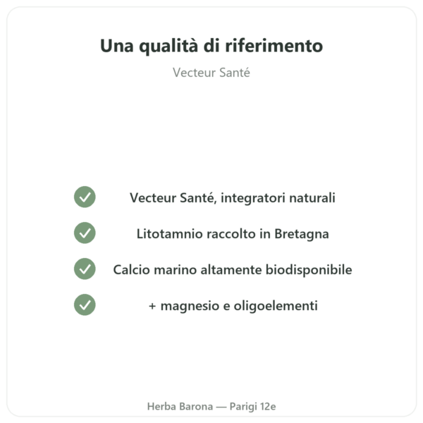 Lithothamnium bretone 500mg – 80 capsule – Vecteur Santé qualità Paris Herba Barona