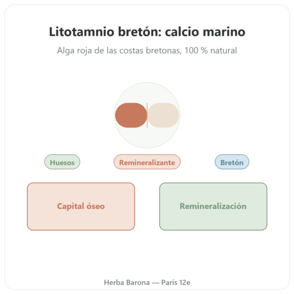 Litotamnio Bretón 500 mg – 80 Cápsulas – Vecteur Santé presentación Paris Herba Barona