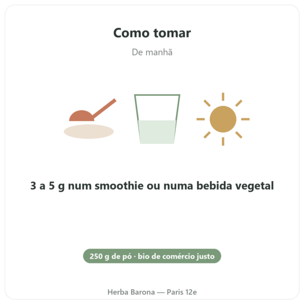 Maca Bio em Pó Pederoso – Saldac – 250 g modo de uso e dosagem Paris Herba Barona