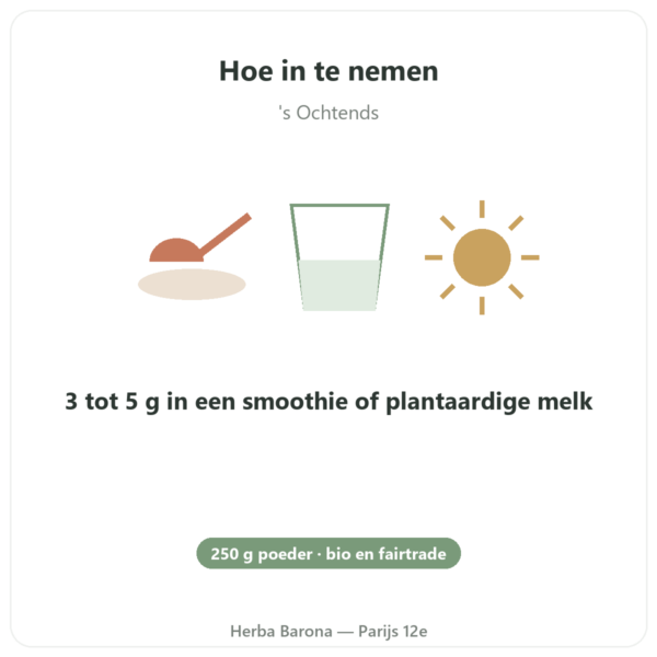 Maca Bio poeder Pederoso – Saldac – 250 g gebruiksaanwijzing en dosering Paris Herba Barona
