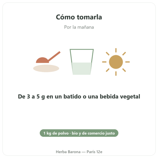Maca Bio en Polvo Pederoso – Saldac – 1 kg modo de empleo y dosis Paris Herba Barona