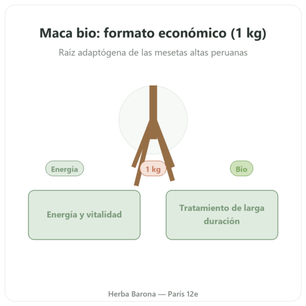 Maca Bio en Polvo Pederoso – Saldac – 1 kg presentación Paris Herba Barona