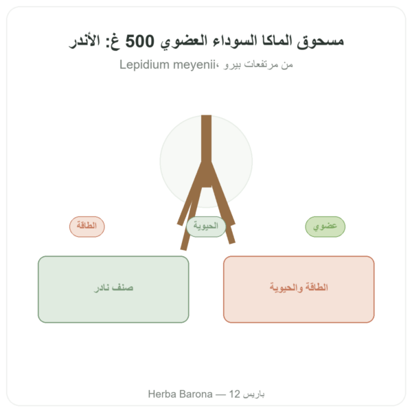 ماكا سوداء عضوية بودرة – Energy Feelings – 500 غ عرض المنتج Paris Herba Barona