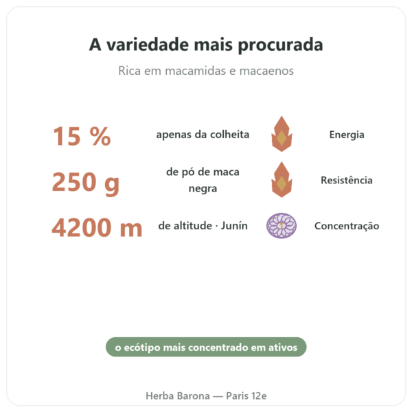 Maca Preta Bio em Pó Pederoso – Saldac – 250 g benefícios e dados principais Paris Herba Barona
