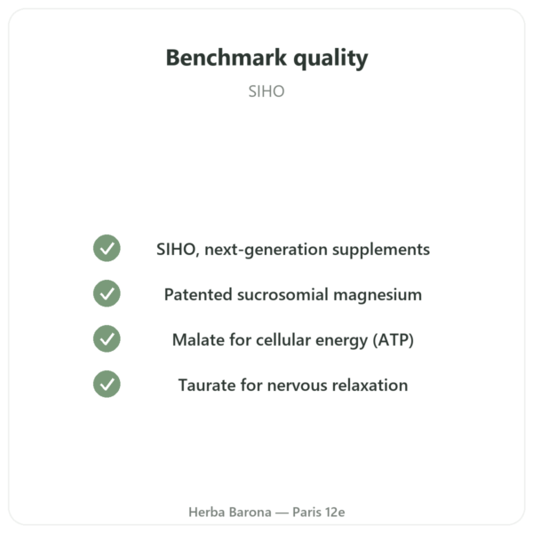 Magnacell – SIHO – 3-Magnesium Complex – 60 capsules quality Paris Herba Barona
