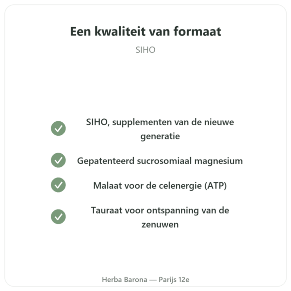 Magnacell – SIHO – Complex 3 Magnesiums – 60 capsules kwaliteit Paris Herba Barona