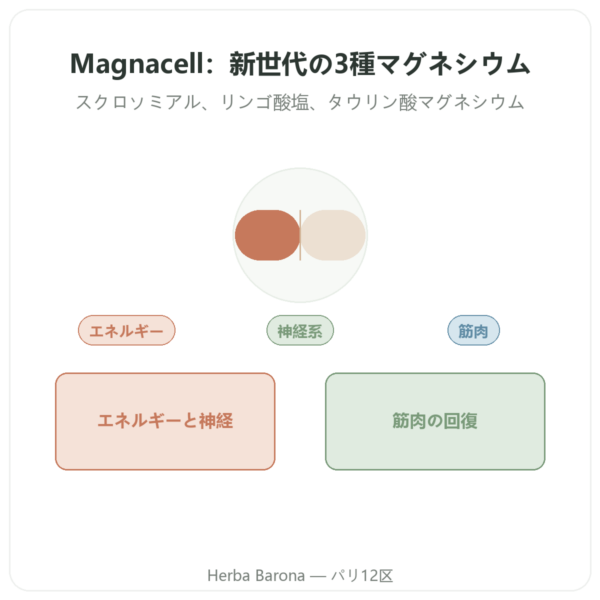 Magnacell – SIHO – 3種マグネシウム コンプレックス – 60カプセル presentation Paris Herba Barona