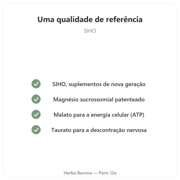 Magnacell – SIHO – Complexo 3 Magnésios – 60 cápsulas qualidade Paris Herba Barona
