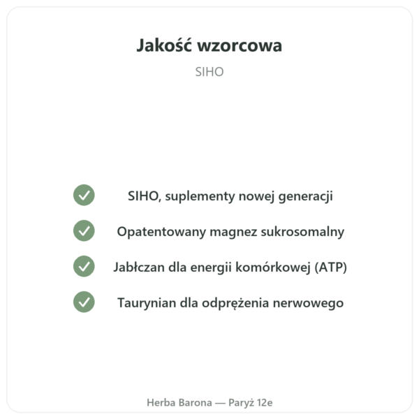 Magnacell – SIHO – kompleks 3 magnezów – 60 kaps. jakość Paris Herba Barona