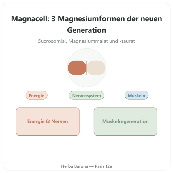 Magnacell – SIHO – Komplex 3 Magnesiumformen – 60 Kapseln Vorstellung Paris Herba Barona