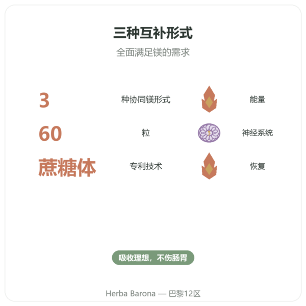 SIHO Magnacell – 三重镁复方 – 60粒 功效与数据 Paris Herba Barona