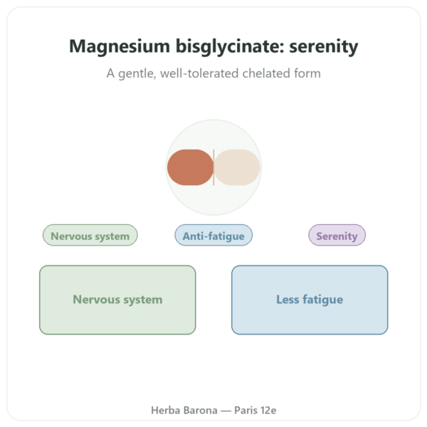 Magnesium Bisglycinate Powder 250g - Dynveo presentation Paris Herba Barona