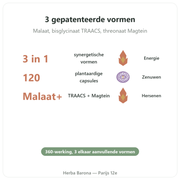 Magnesium Complex 360 – Dynveo – 120 capsules voordelen en kerngegevens Paris Herba Barona