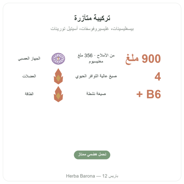 ماغنيزيوم كوترو 900 – Be-Life – 60 كبسولة الفوائد والمعطيات الرئيسية Paris Herba Barona