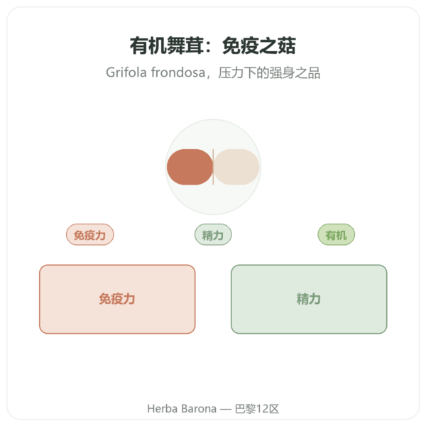 有机灰树花 – Dynveo - 20% β-葡聚糖 – 500mg – 60 粒胶囊 产品展示 Paris Herba Barona