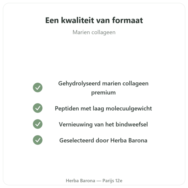 Mariene Collageen Capsules Hydrolysaat kwaliteit Paris Herba Barona