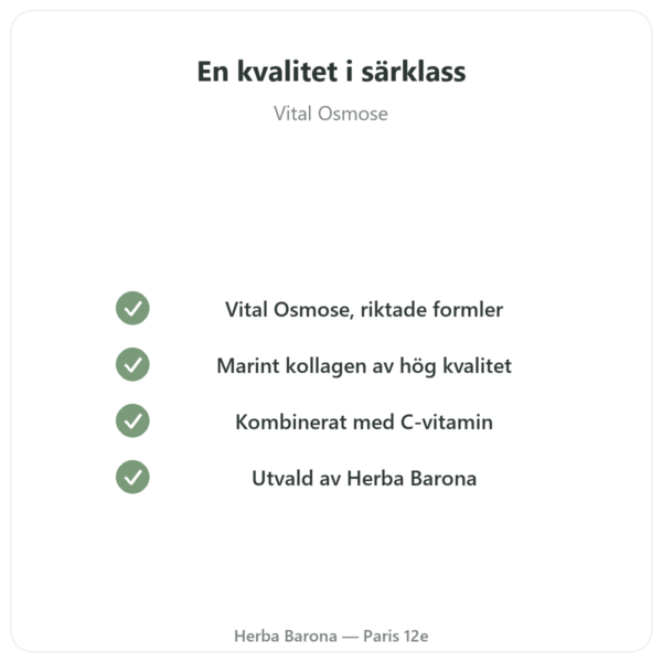 Marint Kollagen Typ II Vital Osmose i kapslar kvalitet Paris Herba Barona