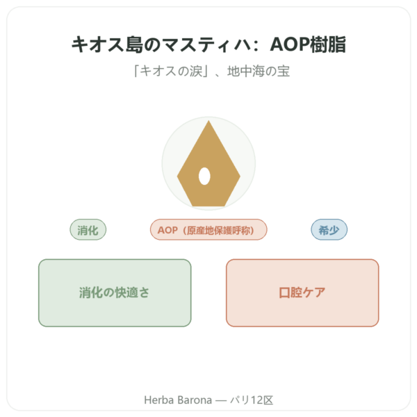 キオス島のマスティハ(乳香樹脂) – 20g presentation Paris Herba Barona