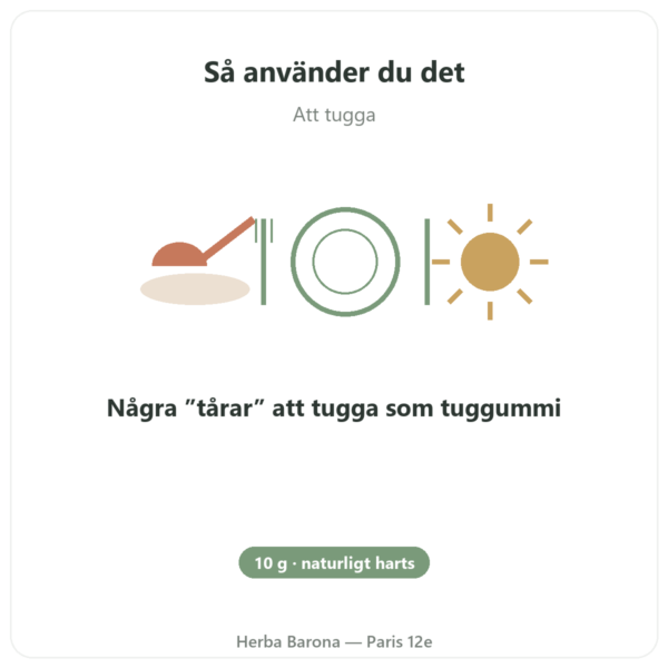 Mastik från Chios 10 g användning och dosering Paris Herba Barona