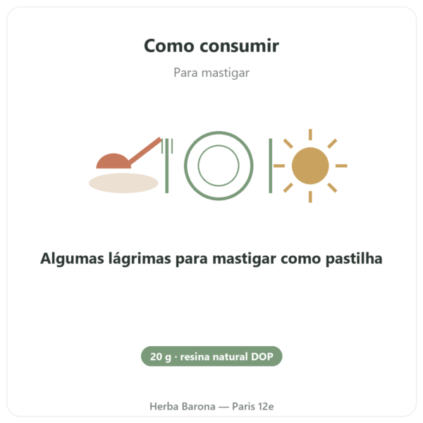 Mastique da Ilha de Chios – 20g modo de uso e dosagem Paris Herba Barona