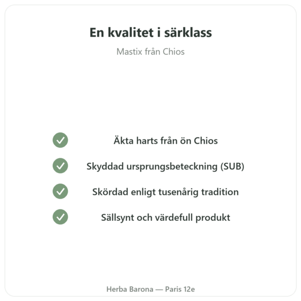 Mastix från Ön Chios – 20g kvalitet Paris Herba Barona