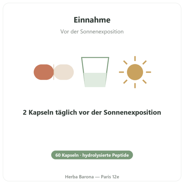 Melanin Mélaline® Keratin-Peptide – Dynveo – 60 Kapseln Anwendung und Dosierung Paris Herba Barona