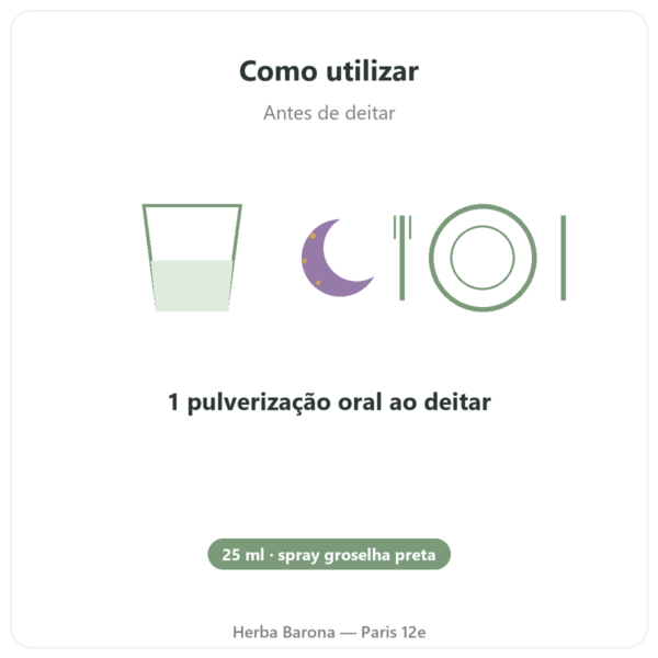 Melatonina 1mg + Passiflora Spray Cassis – Osavi – 25 ml modo de uso e dosagem Paris Herba Barona