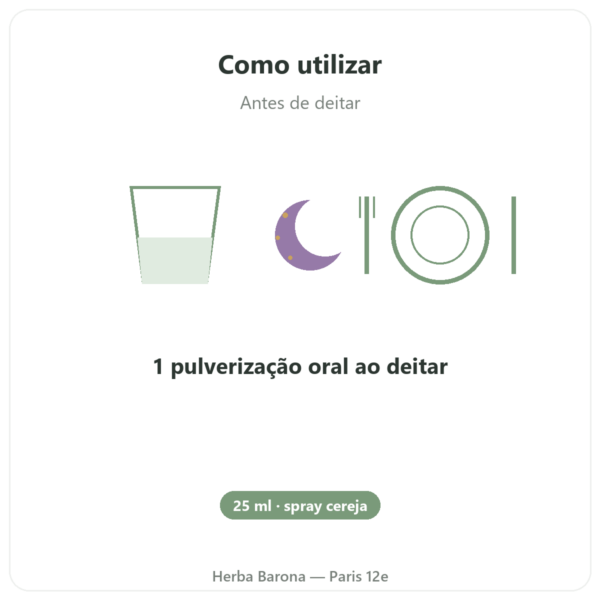 Melatonina 1mg + Passiflora Spray Cherry – Osavi – 25 ml modo de uso e dosagem Paris Herba Barona