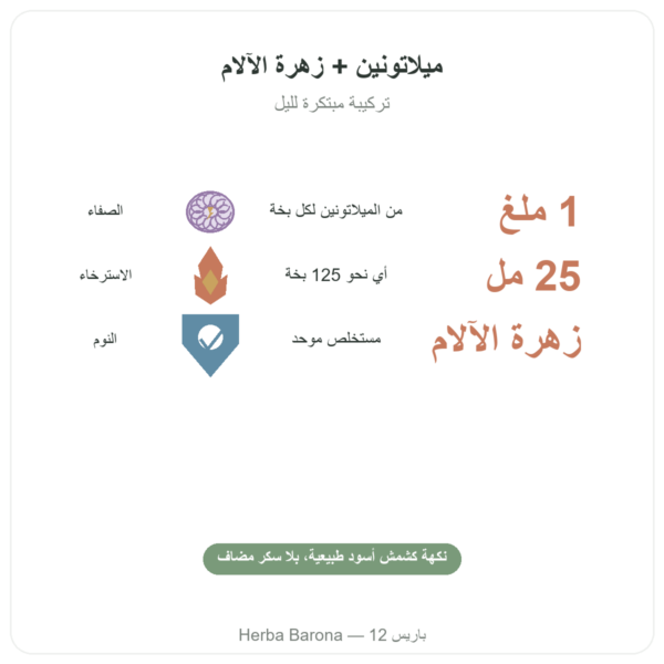 ميلاتونين 1 ملغ + زهرة الآلام سبراي Cassis – Osavi – 25 مل الفوائد والمعطيات الرئيسية Paris Herba Barona