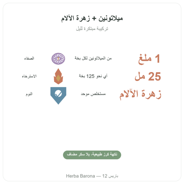 ميلاتونين 1 ملغ + زهرة الآلام رذاذ Cherry – Osavi – 25 مل الفوائد والمعطيات الرئيسية Paris Herba Barona