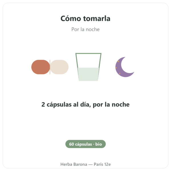 Melisa BIO – 60 cápsulas – Dynveo modo de empleo y dosis Paris Herba Barona